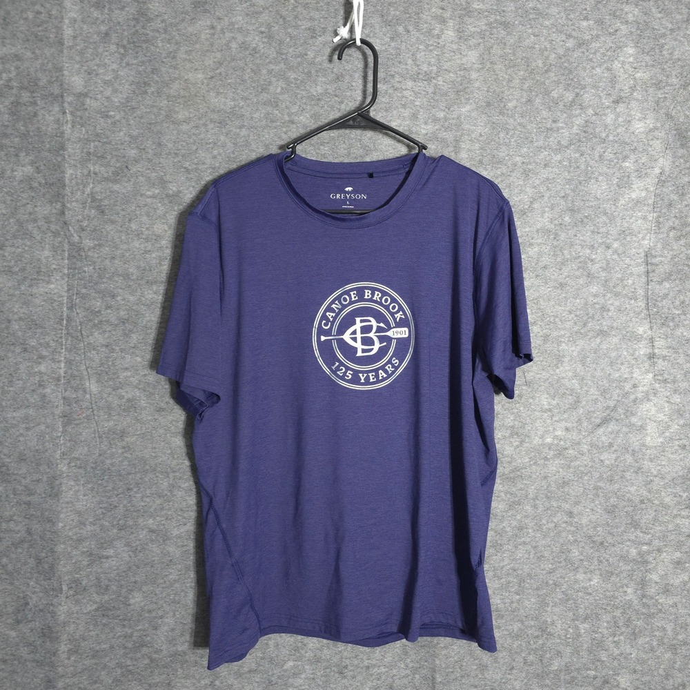 Greyson Canoe Brook Tee Mens Large Purple Graphic Performance Nylon Spandex Golf